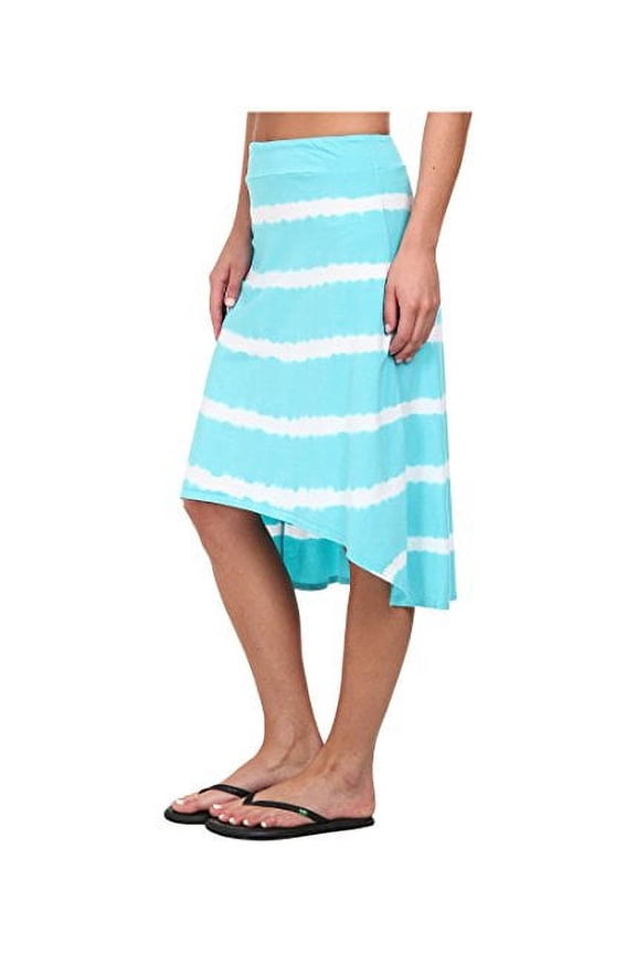 Womens Striped Hi Low Skirt