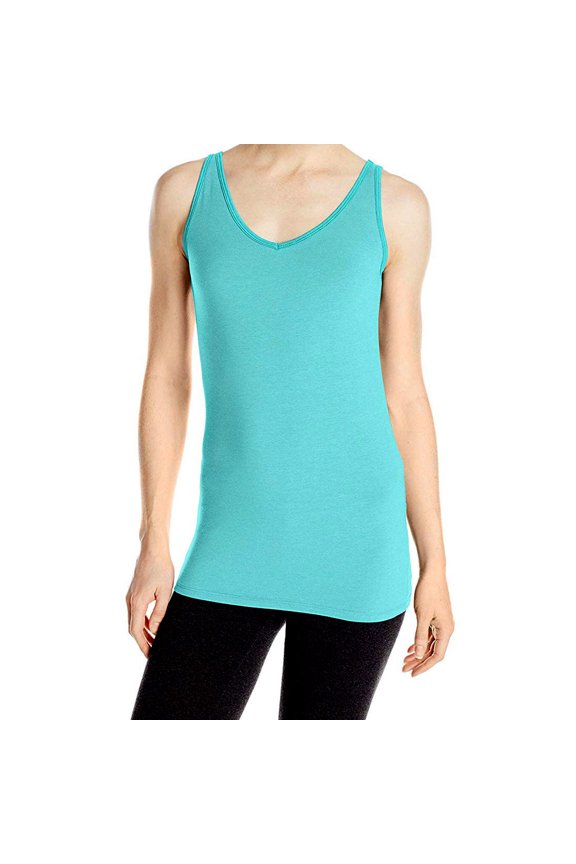 Womens Taryn V Neck Crew Neck Tank Top