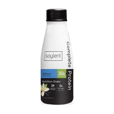 Soylent Vegan Meal Replacement Shake 11 Oz Gluten-Free Plant Protein Drinks, Vanilla, Single Bottle