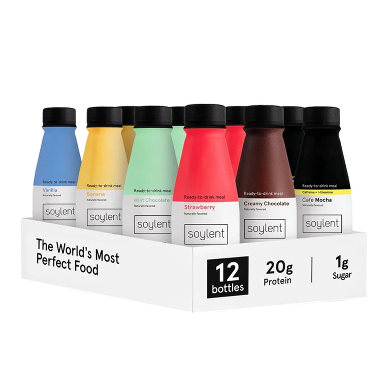 Soylent Vegan Protein Nutrition Shake Variety Pack, Ready-to-Drink