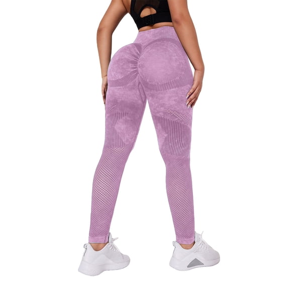 Soyumi Cellulite 3D Leggings Womens, Butt Lifting Resistance Compression Leggings Tummy Control High Waisted Shapewear Tights Stretchy Gym Workout Yoga Pants Going Out Trousers Pink