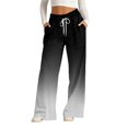 thumbnail image 1 of Soyumi Curvy Lounge Womens Jeans Wide Leg Sweatpants Women Track Pants Snow Yoga Pants Women Denim Workout Casual Baggy Going Out Pants Boyfriend Jeans Yoga Pants Women Affordable Printed, Black, 1 of 6