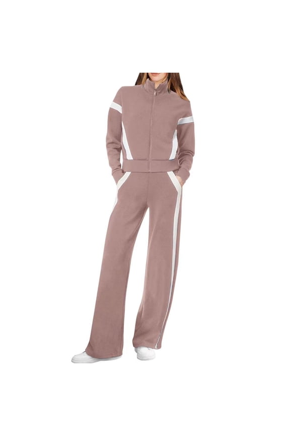 High Waisted Costume Matching Sets Women Clothing Baggy tops and Pants Costumes Modal Homewear Loungewear Fall Clothes Streetwear Hoodie and Pants Sherpa Yoga Cardigan Warm Fall, Brown