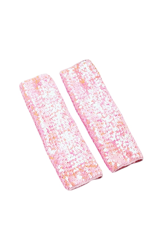 Long Fingerless Gloves Sequin for Women, Glitter Sparkly Shimmer Elastic Stretchy Gloves Holiday Party Rave Clubwear Bling Dance Costume Fall Fashion Performance Outfits, Pink