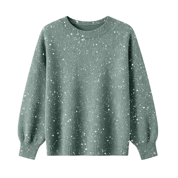 Soyumi Long Sleeve tops for Women 2025, Cozy Winter Sweater Knitted Pullover Clothes, Fashion Casual Loose Fit with Cowl Neck, Soft Fall Winter Trendy Outfits, Z Light Green