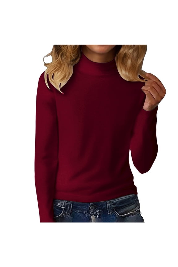 Loungewear tops Basic Long Sleeve tops Graphic Pullover Sweatshirt Y2K Long Sleeve Shirts for Women Casual tops Trendy tops Sweatshirt for Women Soft Cotton Going Out tops Oversize, Wine