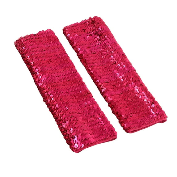 Soyumi Mittens Shiny For party Princess Evening Tea Glove Long Gloves Hand Accessories Sparkly Gloves for Women and girls Opera Cosplay Gloves Sequins Women's Winter Gloves Costume Party, Hot Pink