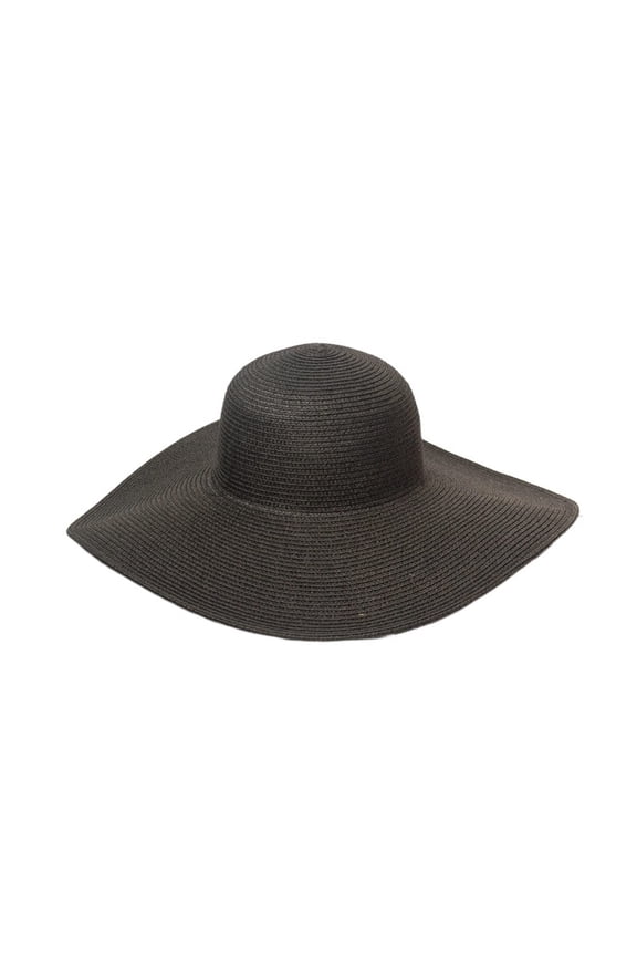 Oversized Beach Hat for Women, Large Wide Brim Packable Floppy Sun Straw Hats Foldable,Handmade Summer Big Beach Hat, Black