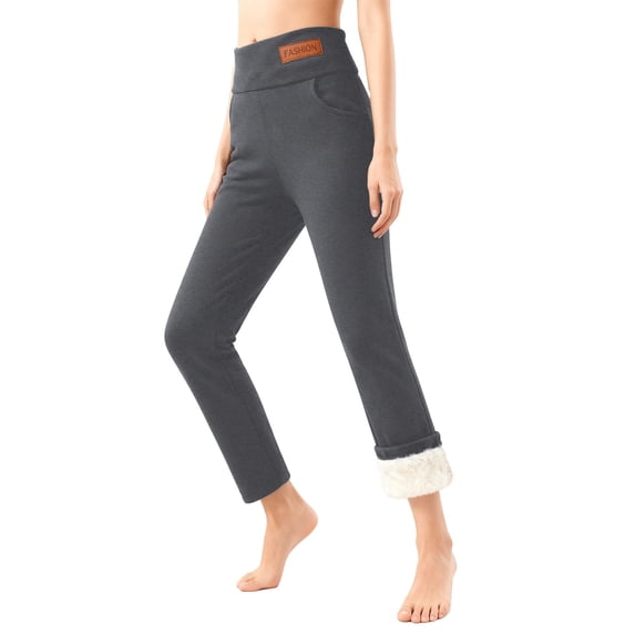 Soyumi Sweatpants Women Soft thermal Athletic Fall Fashion Outfits Hiking Snow Stretchy Jeans for Women Petite Pants for Women Pajama Pants Leggings for Women Work Yoga Pants Women Casual, Dark Gray
