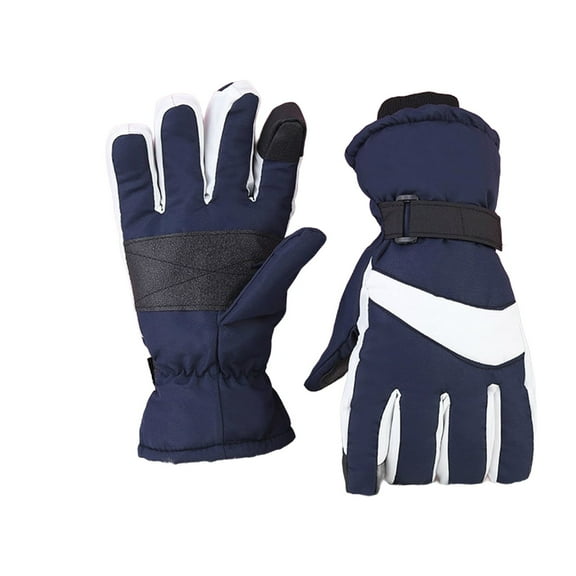 Soyumi Thermal Heated Gloves for Harsh Cold Weather - Winter Work & Outdoor Gloves for Men Women, Waterproof Touchscreen Ski Snow Running Hunting Gloves with Fleece Lining, Navy