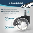 Soyumi Universal Wheel 3 Inch Polyurethane Replacement Office Chair Swivel Casters 2 Pack Fits