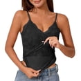 thumbnail image 1 of Soyumi V Neck Cotton Tank Tops with Built-In Shelf Bra Sleeveless Racerback Fitted Basic Cami Shirts High Strechy Sleeveless Slim Fit Workout Tops, Black, 1 of 6