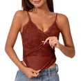 thumbnail image 1 of Soyumi V Neck Cotton Tank Tops with Built-In Shelf Bra Sleeveless Racerback Fitted Basic Cami Shirts High Strechy Sleeveless Slim Fit Workout Tops, Red, 1 of 6