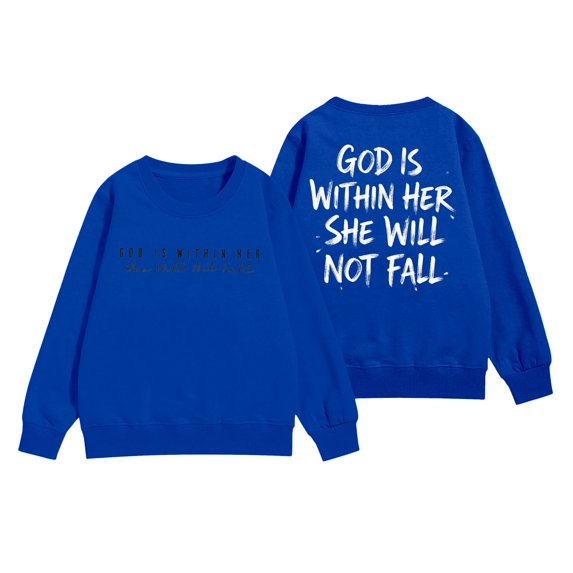 Soyumi Women's Long Sleeve Sweatshirt Oversized Fall top Crewneck Shirt Winter Fashion - Plain Pullover with Pocket, Trendy Loose Fit Tunic, Casual Lounge Wear Sweater, Blue