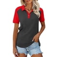 thumbnail image 1 of Soyumi Womens Crewneck Shirts Summer Short Sleeve Tops Ladies Fashion Pleated Loose Tunic Blouse for Leggins, Black, 1 of 9