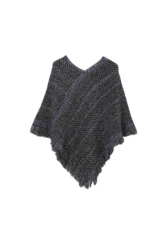 heated shawl wraps for women trendy, Casual Long Sleeve Winter Warm Poncho Sweater V Neck oversized cardigan sweaters, holiday winter bow sweater women Asymmetric Pullover, Black