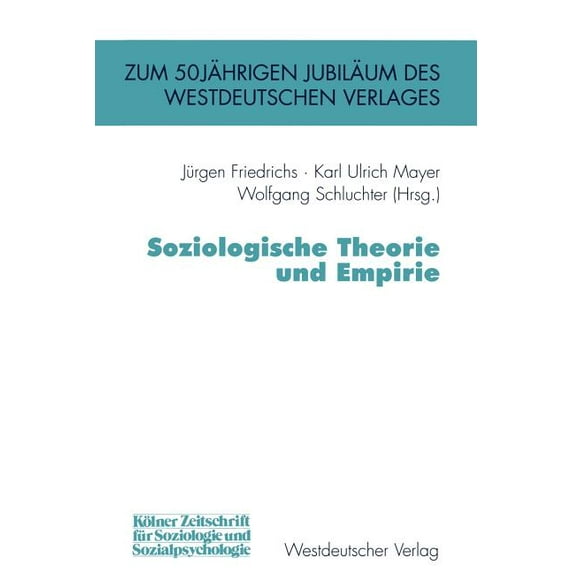 Soziologische Theorie Und Empirie, (Paperback)