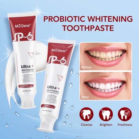 Sp 4 Toothpaste, Sp-4 Probiotics Brightening White Toothpaste Stain Removing Tooth Care , 4.23 oz, 3 Pcs