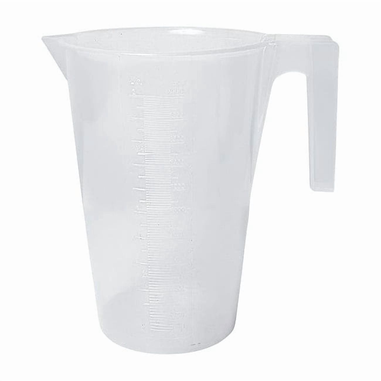 Pitcher, Polypropylene, Tall Form with Handle, 2 L / 0.5 gal Capacity, Not Rated Not Applicable