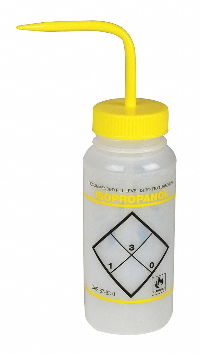 Sp Scienceware Wash Bottle,Std,16 oz,Isopropanol,Yw,PK6 F116460624