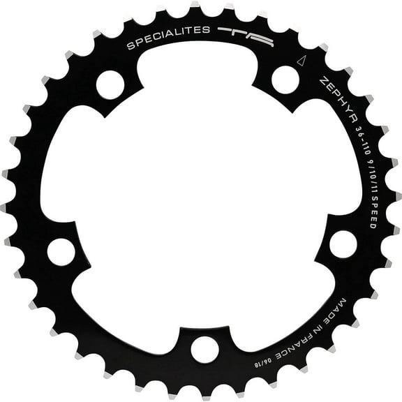 Spcialits TA Zephyr Compact 5-Arm 110pcd 9/10 Speed Chainring Middle 34t Black