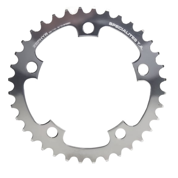 Spcialits TA Zephyr Compact 5-Arm 110pcd 9/10 Speed Chainring, Middle 39t, Silver