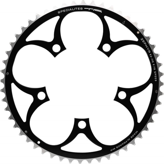 Spcialits TA Zephyr Compact 5-Arm 110pcd 9/10 Speed Chainring Outer 49t Black