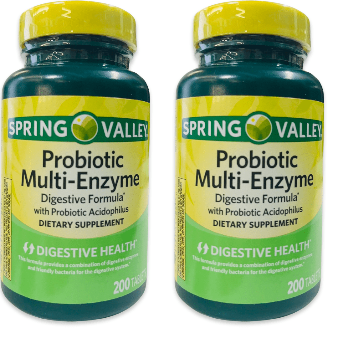 Spring Valey Probiotic MultiEnzyme Digestive Formula 200 Tablets 2