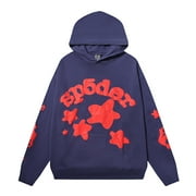 SXXT Sp5der European and American hip hop same style foam letter 555555 printed men and women couple sweater hoodie fashion