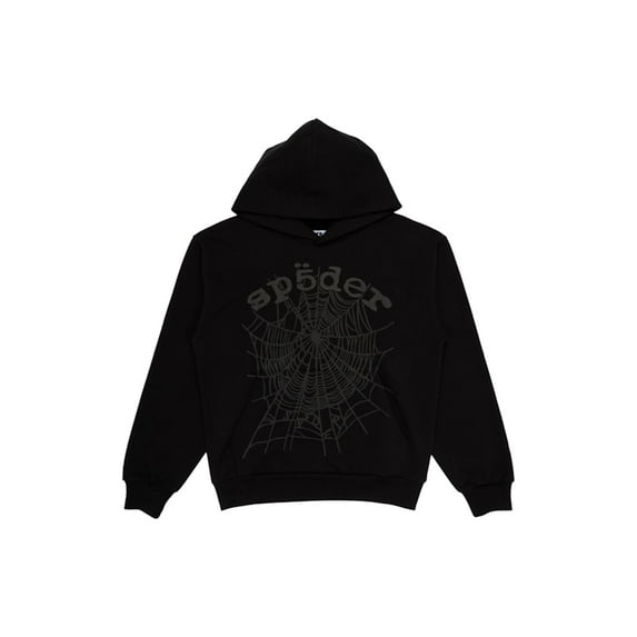 Sp5der Men's Phantom Web Hoodie Black, from StockX