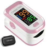 SpO2 Pulse Oximeter Fingertip,Finger Pulse Oximeter with Display,Oxygen Monitor Fingertip with Lanyard,Rose Gold
