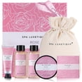 thumbnail image 1 of Spa Bath Gift Sets for Women - Rose Scent Gifts Box for Her, Relaxing Body Care Birthday Gifts for Mom, 1 of 10