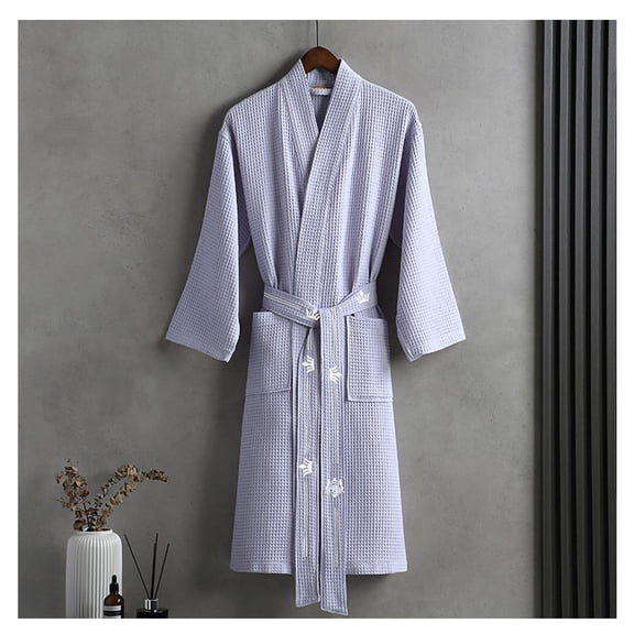 Spa Bathrobe Unisex,hotel Bathrobes For Women Waffle, Men Hotel Robe,Couple's Robe 100% Cotton