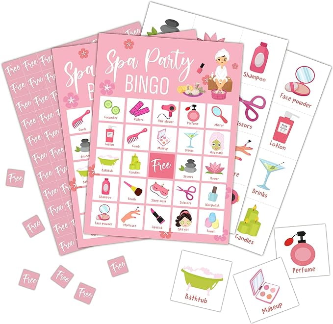 Spa Bingo Cards, Beauty Themed Bingo Games for 24 Players, Spa Games for Family Friends Large Group Activities, Sleepover Party Favors Supplies Decorations(23) - Walmart.com spa-bingo-cards-beauty-themed-bingo-games-for-24-players-spa-games-for-family-friends-large-group-activities-sleepover-party-favors-supplies-decorations-23-walmart-com