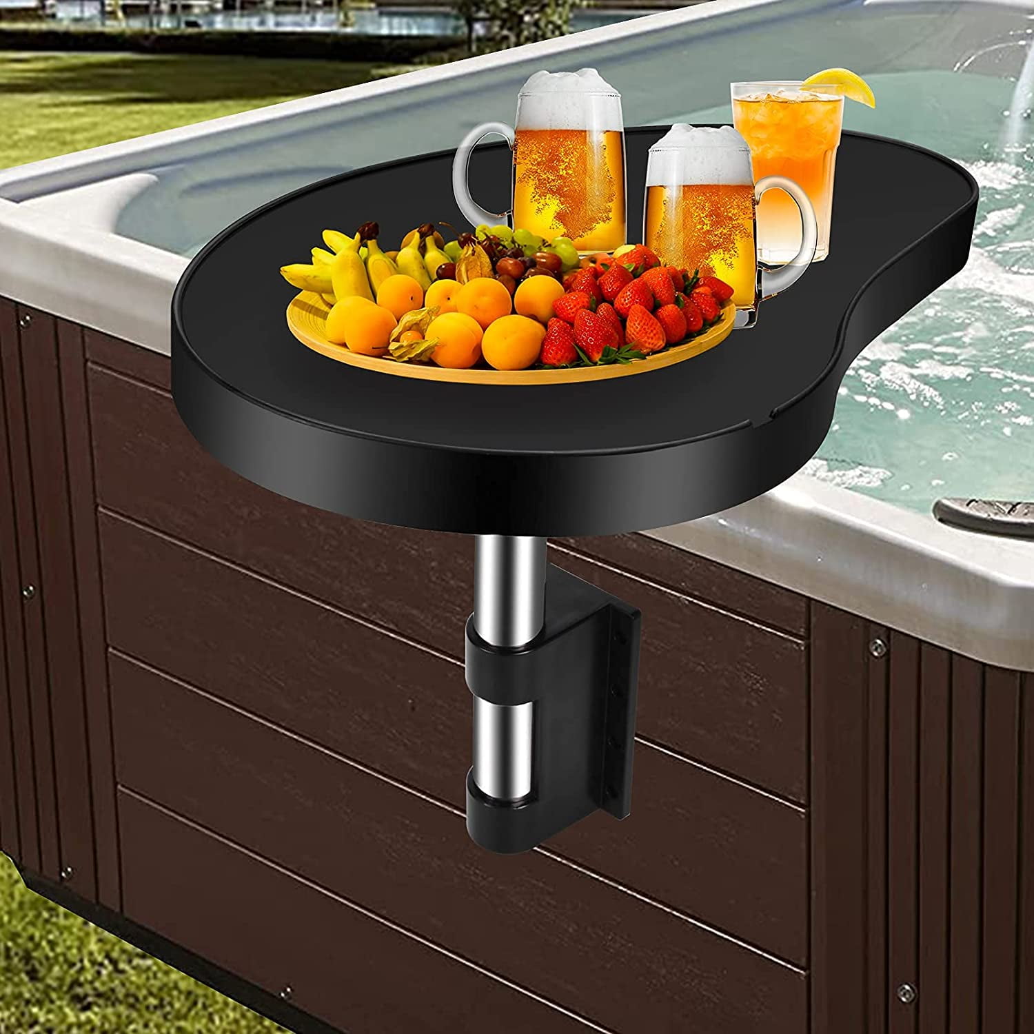 Spa Caddy Side Table Tray Hot Tub Table Tray 360° Rotation Design Spa