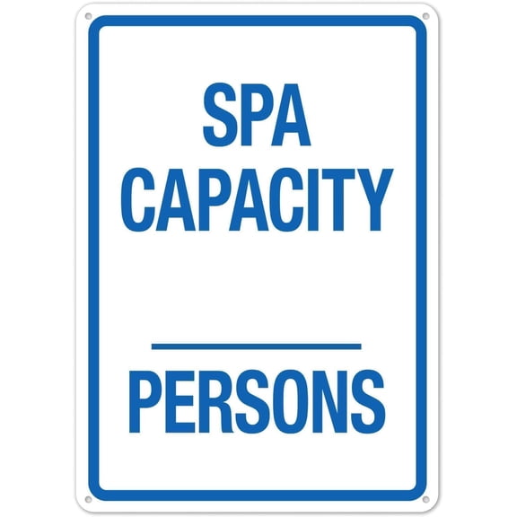 Spa Capacity Limit Vintage Metal Sign, Occupancy Alert Plaque For Spas Salons Home Outdoor Spaces, Spa Guest Limit Warning Sign, 8x12 Inch