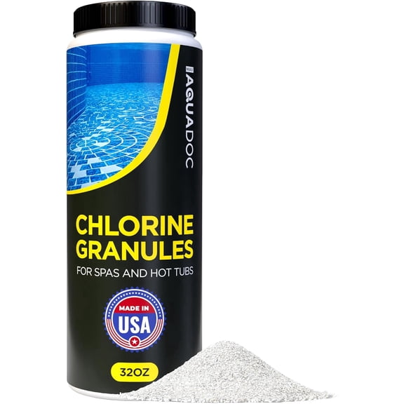 Spa Chlorine for Hot Tub Sanitizer 2lbs - Quick Dissolving Hot Tub Chlorine Granules, Spa Chemicals Made in The USA - AquaDoc