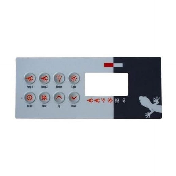 Spa Control Panel Overlay with TSC8-GE1 8-Button, Pump 1 & 2 -Blower for 0200-007113