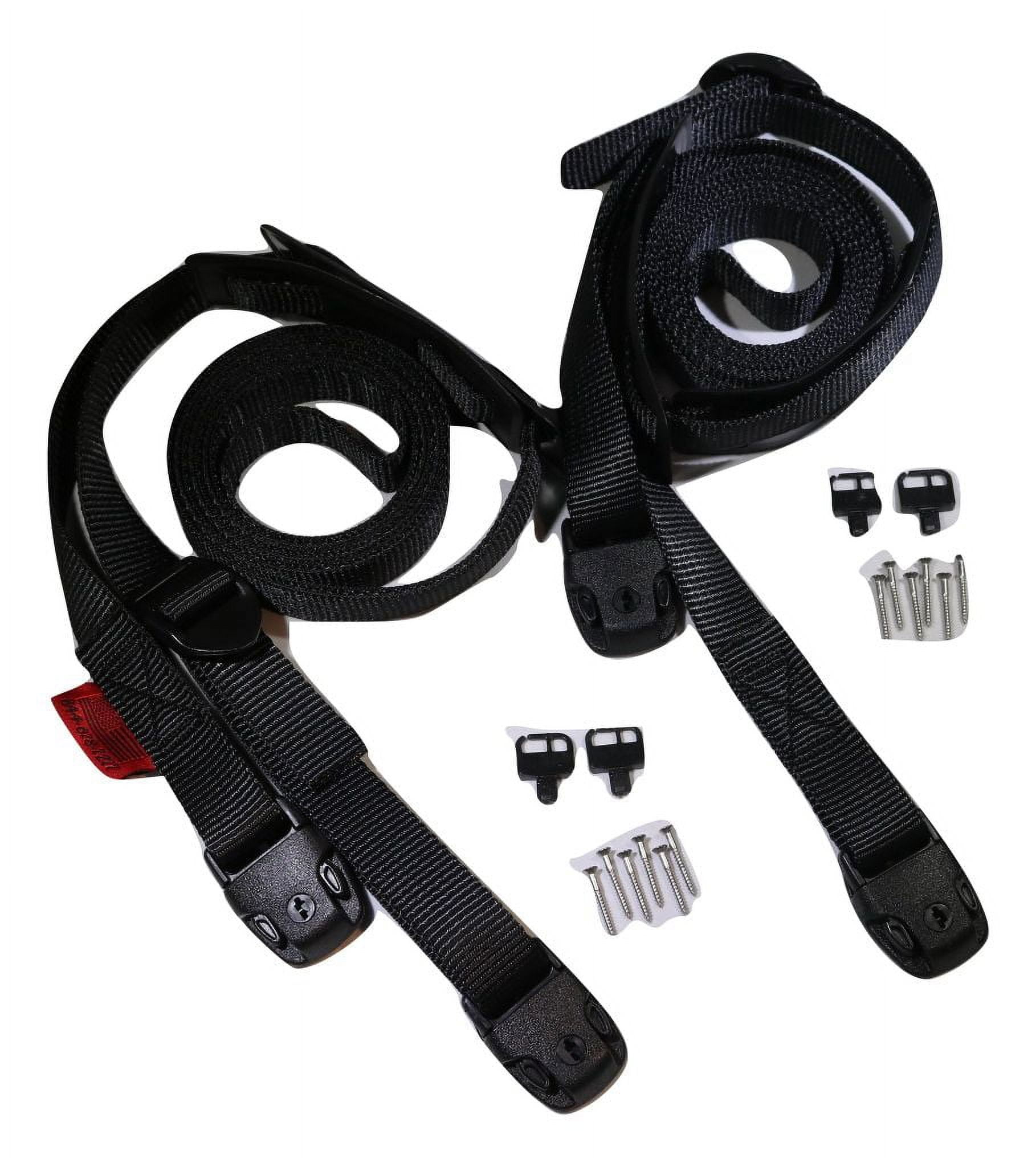 Spa Cover Hot Tub Wind Securement Strap Complete Kit Adjustable Nexus Locks Size: 8 Ft Black