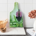 thumbnail image 1 of Spa Cutting Board, Orchid Flowers and Rocks in the Mineral Spring Water with Sunshine Image, Decorative Tempered Glass Cutting and Serving Board, Wine Bottle Shape, Green Pink, by Ambesonne, 1 of 1