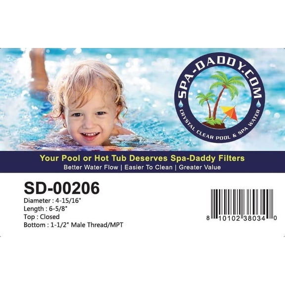 Spa-Daddy SD-00206 Filter - Replacement for Freeflow Lagas RLX Replaces Pleatco PFF25TC-P4 | Filbur FC-2400 | Unicel 4CH-23