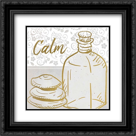 Spa Day 2 2x Matted 20x20 Black Ornate Framed Art Print by Allen, Kimberly