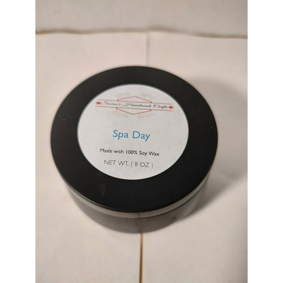 Spa Day Candle, Saxon's Handmade Crafts, LLC, 8 Ounce, 1 Pack, 56 Hour Burn Time