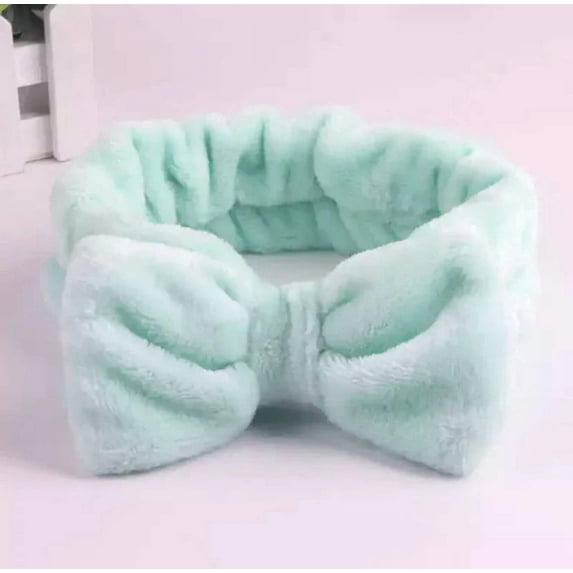 Spa Day Plush Fleece Bow Headband
