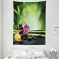 thumbnail image 1 of Spa Decor Wall Hanging Tapestry, Orchid Bamboo Stems Chakra Stones Japanese Alternative Feng Shui Elements Therapy Design, Bedroom Living Room Dorm Accessories, 60 X 80 Inches, by Ambesonne, 1 of 1