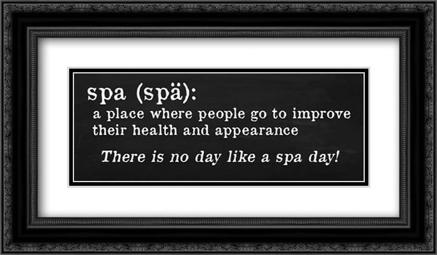 Spa Definition 2x Matted 24x14 Black Ornate Framed Art Print by Quach