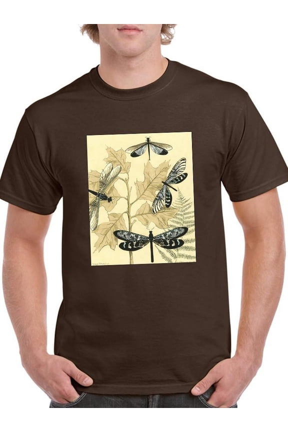 Spa Dragonflies In Nature T-Shirt Men -Megan Meagher Designs, Male 5X-Large