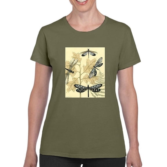 Spa Dragonflies In Nature T-Shirt Women -Megan Meagher Designs, Female 3X-Large