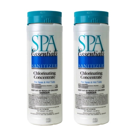 spa essentials 32130000-02 chlorine concentrate for spas and hot tubs (2 pack), 2 lb