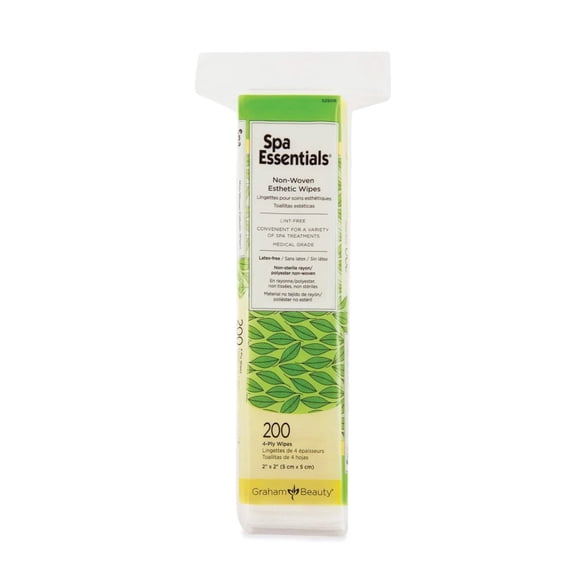 Spa Essentials Esthetic Wipe 2 x 2" 52508, 1 Pack 200 Wipes